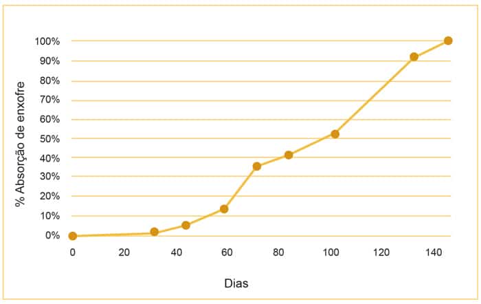 periodo de absorcao sulfato amonico data graph